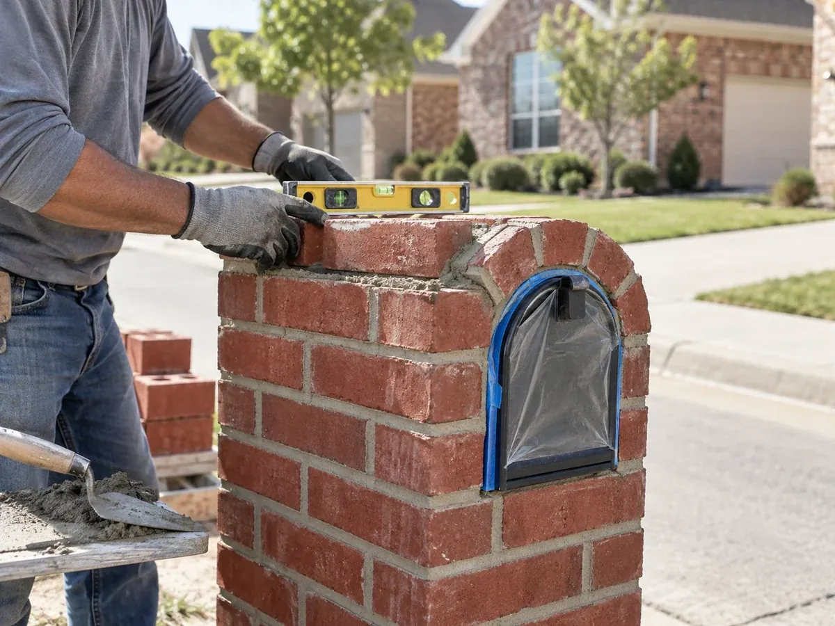 Brick veneer wall and drainage details near an opening